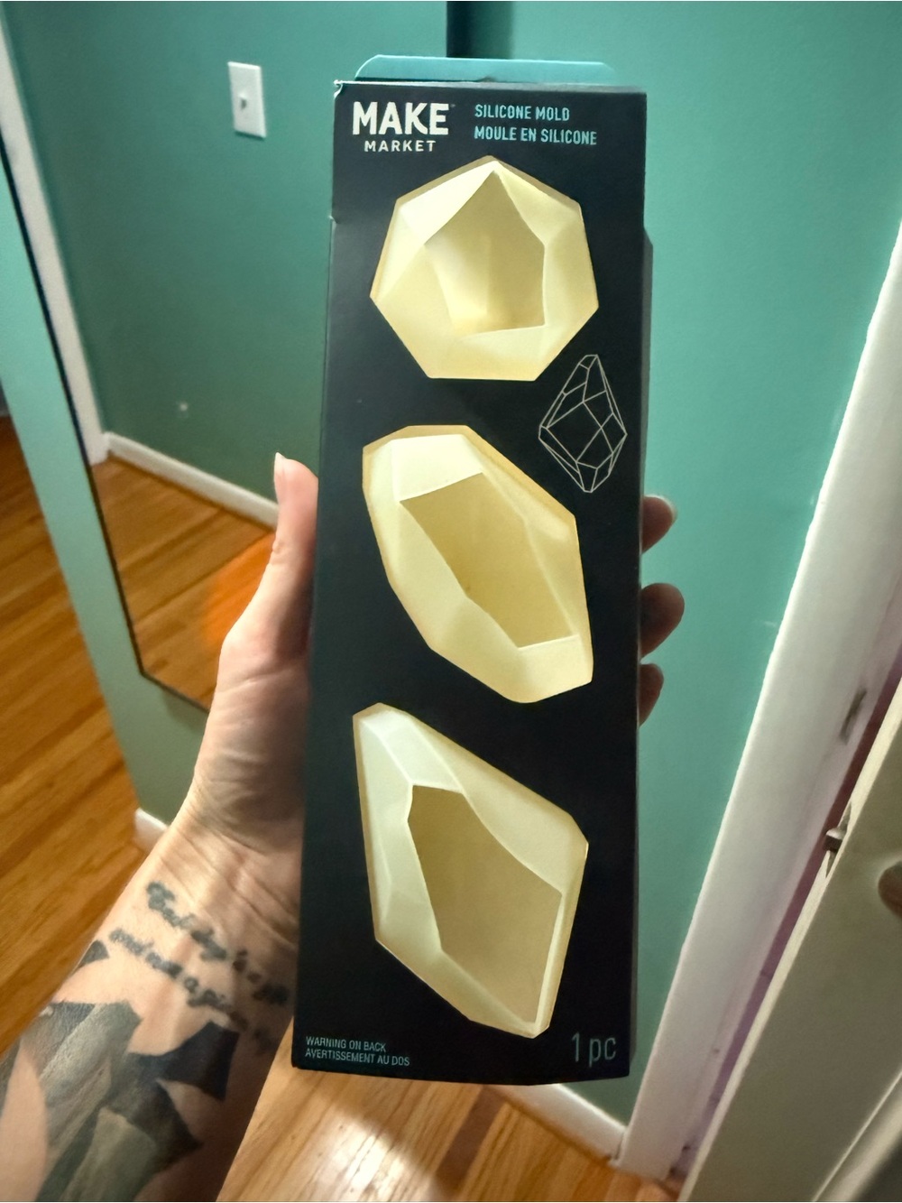 Makers Market Yellow Geode Silicone Mold Trio